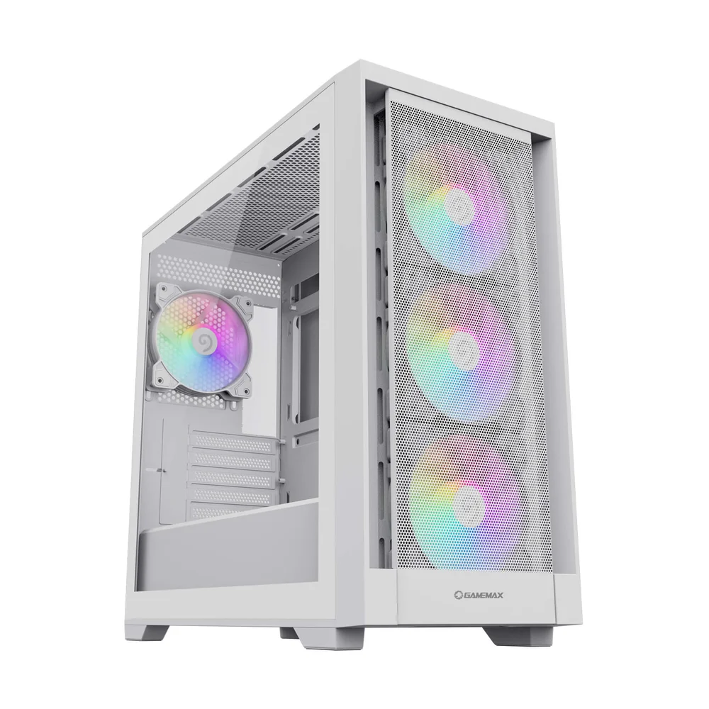 Gabinete Gamer Gamemax Defender Mini Tower Usb Lateral Vidro Branco Gabinete Gamer Gamemax Defender Mini Tower Usb Lateral Vidro Branco