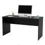 Mesa De Escritório Escrivaninha 1.60x60 Tampo 30mm Netmobil - Preto