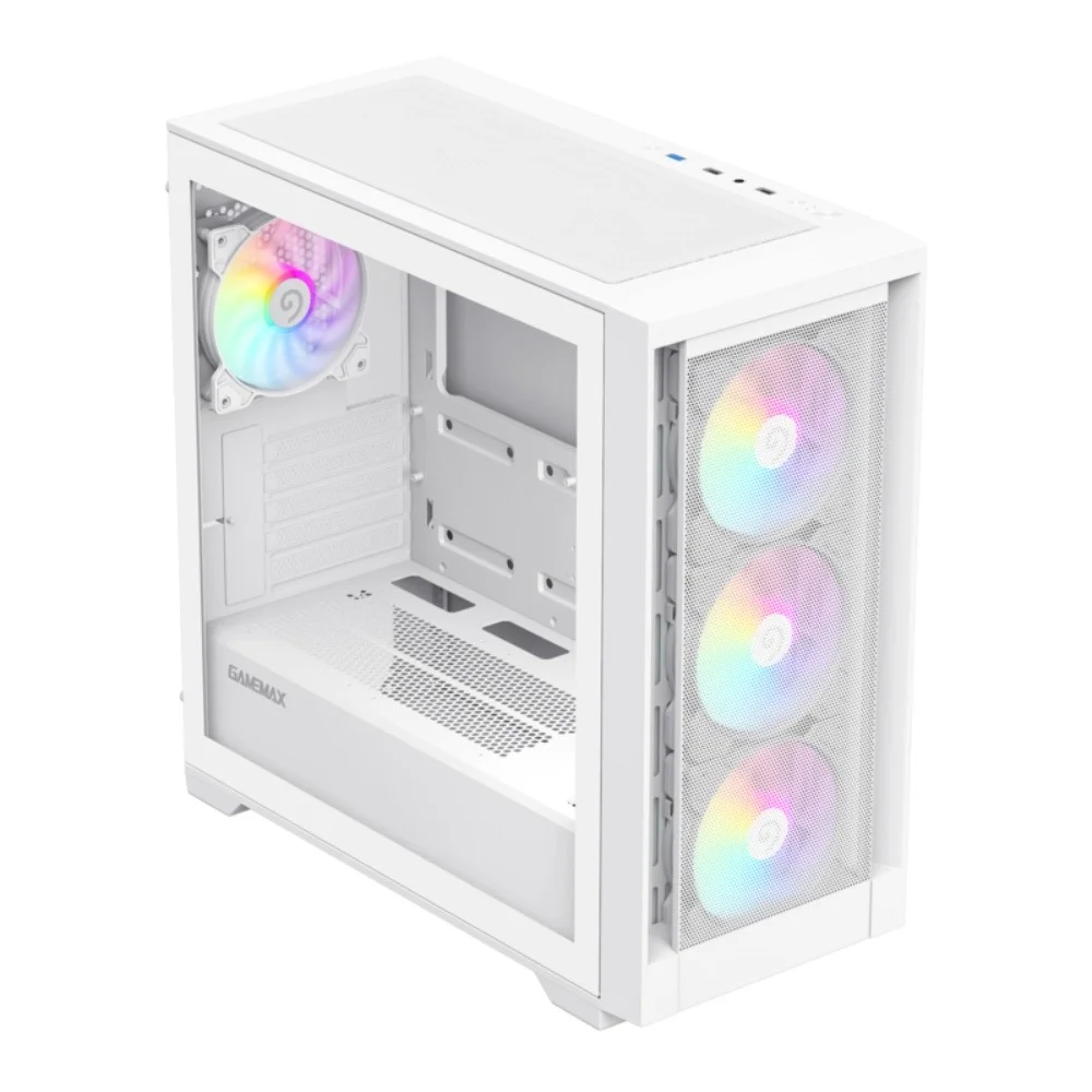 Gabinete Gamer Gamemax Quest Mid Tower Usb Lateral Vidro Branco Gabinete Gamer Gamemax Quest Mid Tower Usb Lateral Vidro Branco