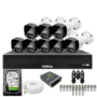 Kit 8 Câmeras Intelbras 1220b Full Color  Dvr Mhdx 1016-c Intelbras Com Detecção De Movimentos Hd 1TB