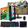 Computador PC Gamer Completo Tob Intel Core I5 SSD 480GB 16gb Gabinete Aquário Teclado Mouse Mouse Pad E Headset Gamer Monitor 23" WINDOWS 10 Pro Trial