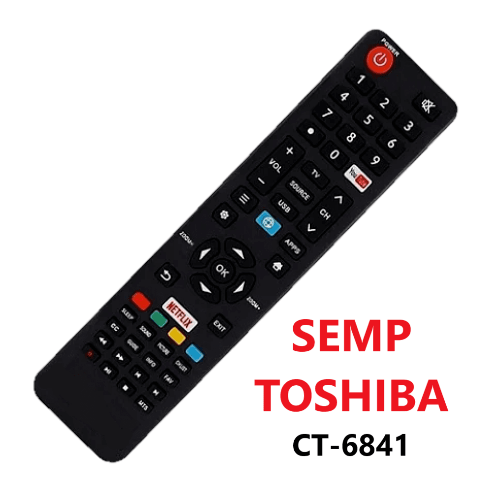 Controle Remoto Tv Semp Toshiba Netflix/youtube Ct-6841 -9029