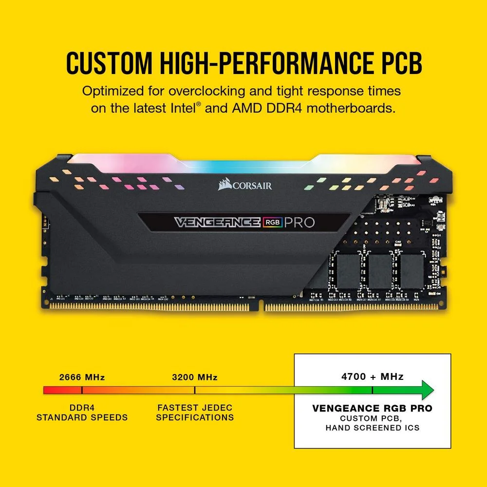 Memória De Computador Desktop Corsair Vengeance RGB Pro Ddr4 32gb (2x16gb) 3200mhz Cl16-20-20-38 1.35v Intel Amd - Preto Memória De Computador Desktop Corsair Vengeance RGB Pro Ddr4 32gb (2x16gb) 3200mhz Cl16-20-20-38 1.35v Intel Amd - Preto