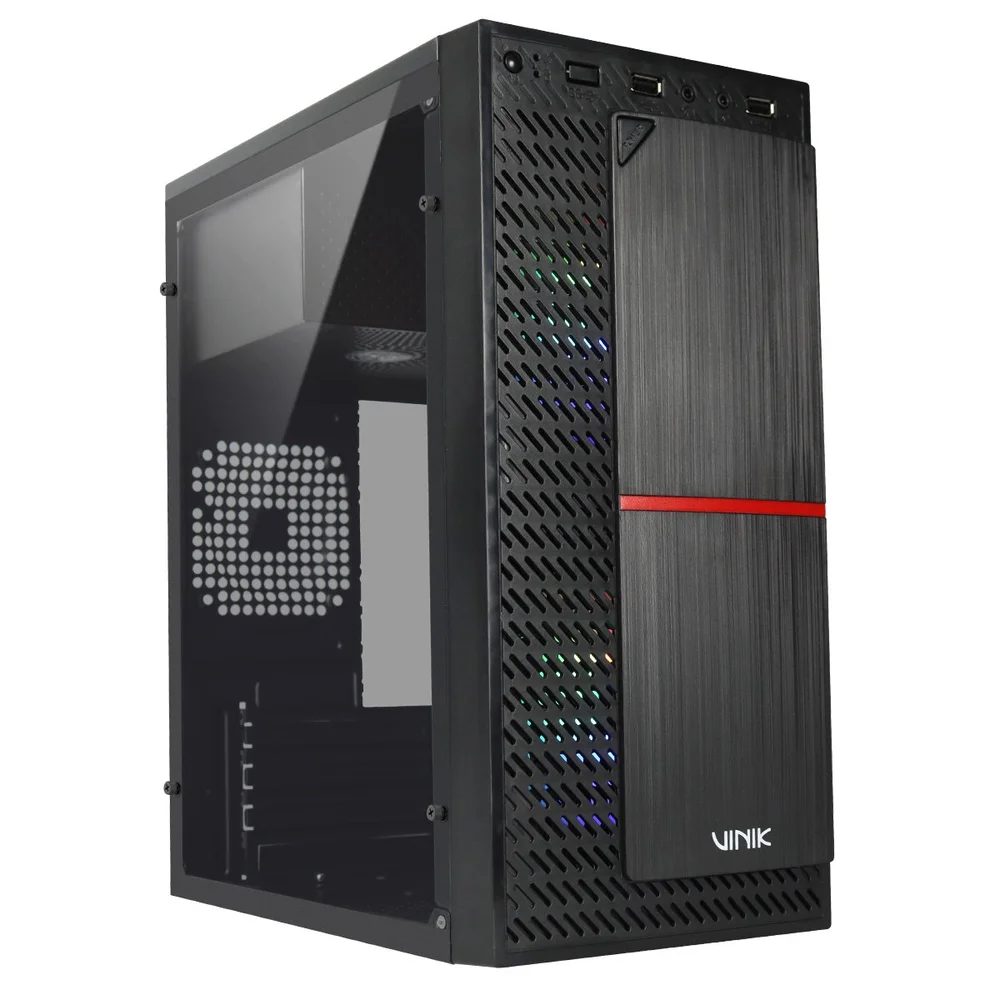 Gabinete Gamer Vinik Plate Lateral Acrílico C/ 2 Fans - Ggpacbk Gabinete Gamer Vinik Plate Lateral Acrílico C/ 2 Fans - Ggpacbk