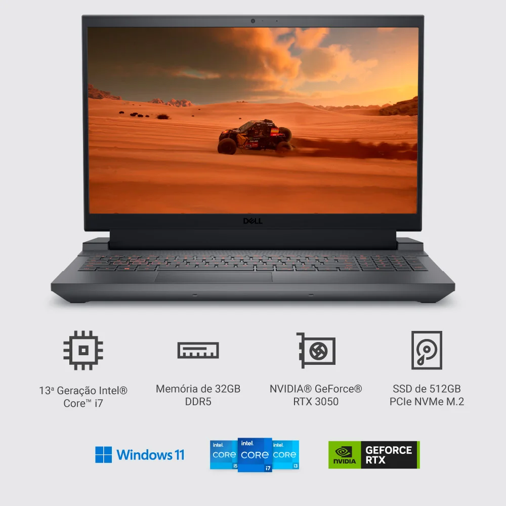 Notebook Gamer Dell G15i1300m65p KaBuM
