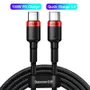 Cabo Usb Tipo C Baseus 5n 100w Vermelho Preto 1m