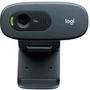 Webcam Logitech C270 HD, 720p, Microfone Integrado, USB 2.0 com 3MP - Cinza/Preta