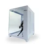 Gabinete Gamer Cubo Branco Aqua White Lateral Frente Vidro