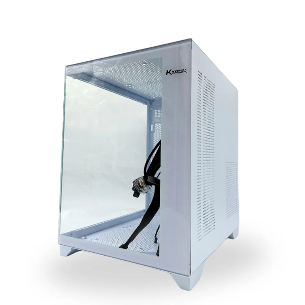Gabinete Gamer Cubo Branco Aqua White Lateral Frente Vidro Gabinete Gamer Cubo Branco Aqua White Lateral Frente Vidro