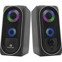 Caixa De Som Gamer Multimídia Fortrek Black Hawk RGB Preta