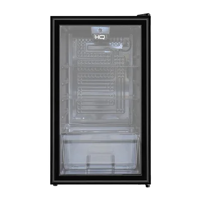 Frigobar Expositor Vertical HQ Vidro Duplo, 95 Litros, 127V, Preto - Hq-95fbpv