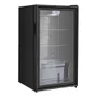 Frigobar Expositor Vertical HQ Vidro Duplo, 95 Litros, 127V, Preto - Hq-95fbpv