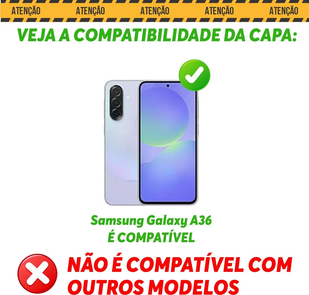 Capa Capinha Case Para Compatível Com Samsung Galaxy A36 - Protetora Resistente Anti Impacto Queda Armadura Militar
