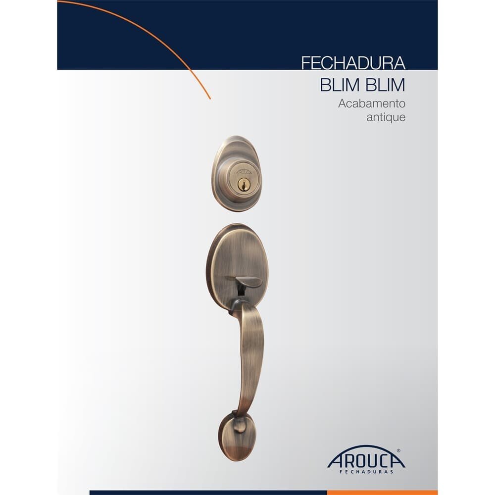 Fechadura Blim Blim Externa 650-zbt Antique Ouro Velho Arouca