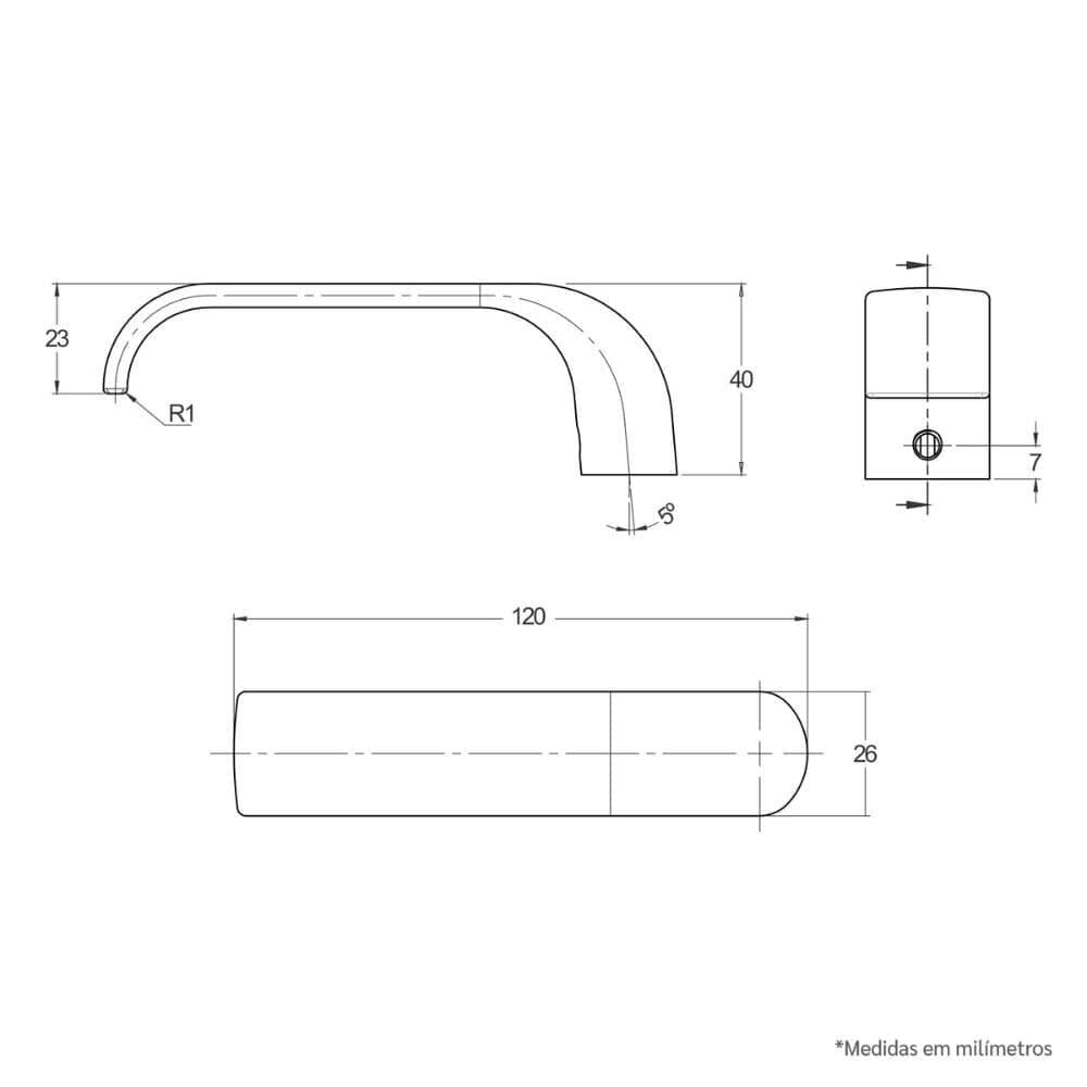 Fechadura Classic 3900 Externa Roseta Redonda Rose 55mm Stam