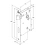 Fechadura Classic 3000 Banheiro Roseta Quadrada Preta 55mm Stam