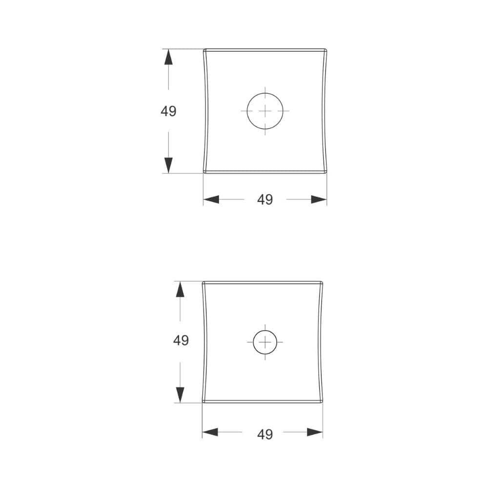 Fechadura Classic 3000 Banheiro Roseta Quadrada Preta 55mm Stam