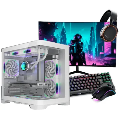 PC Gamer Completo Ryzen 5 5500, Rx 6600, 16gb Ddr4, SSD Nvme 500gb, 600w 80 Plus, PCcrv32-e