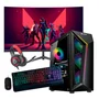 Computador PC Gamer I9 11ª Geração 64gb Ram Nvme 1TB RTX 3060 Monitor 24" 165hz Curvo Com Áudio - Preto