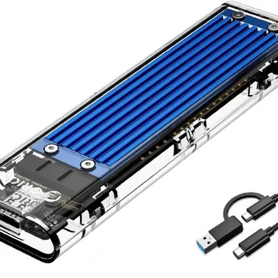 Case SSD M2 Adaptador Sata PCi Nvme Nv1 Nv2 Usb 3.1 Type-c 10gb Transparente