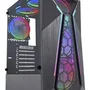Gabinete Gamer K-mex Warlock Cg-a1d4 LED RGB E Lateral Vidro Cor Preto