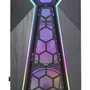Gabinete Gamer K-mex Warlock Cg-a1d4 LED RGB E Lateral Vidro Cor Preto