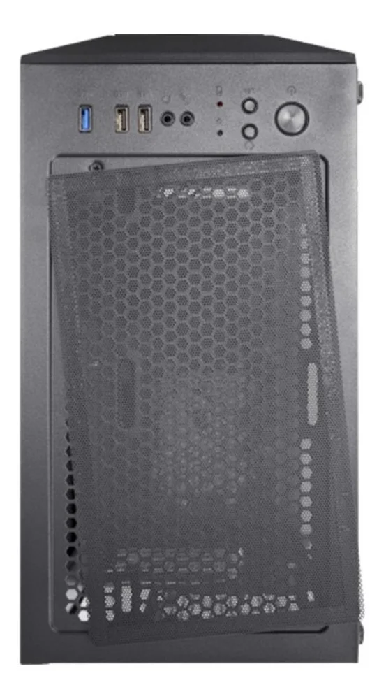 Gabinete Gamer K-mex Warlock Cg-a1d4 LED RGB E Lateral Vidro Cor Preto Gabinete Gamer K-mex Warlock Cg-a1d4 LED RGB E Lateral Vidro Cor Preto