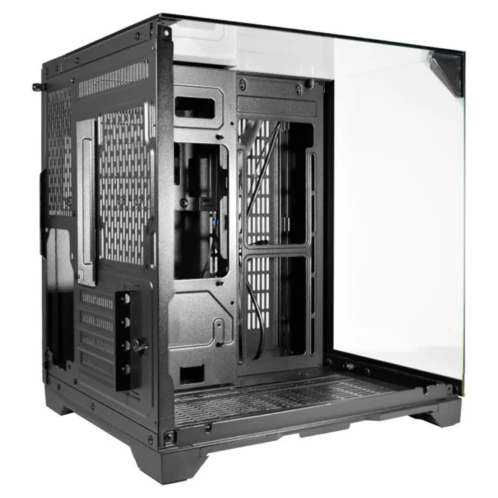 Gabinete Gamer K-mex Aquário Visão Infinita, Mini Tower, Vidro Temperado, Usb 3.2, Preto - Sem Fans