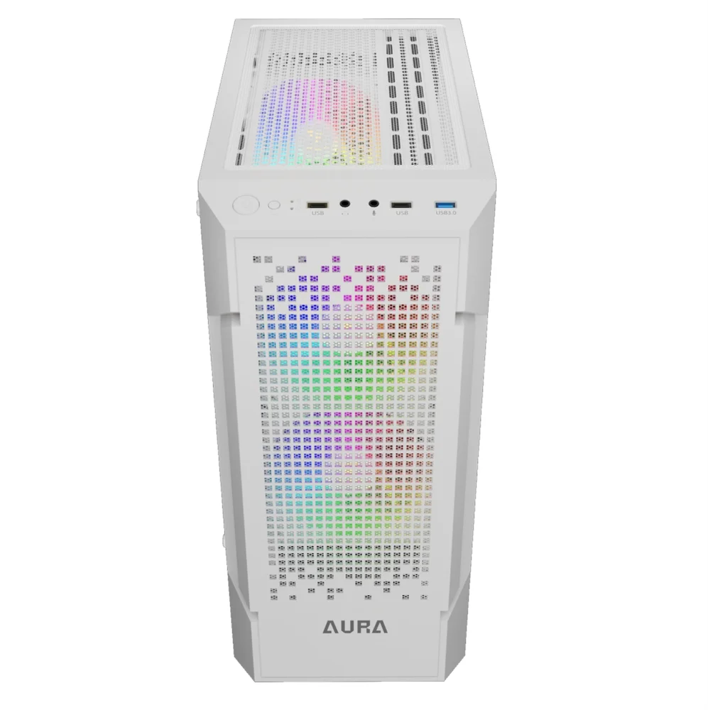 Gabinete Gamer Gamdias Aura Gc7 Wh ARGB, Mid-tower, Vidro Temp, 3 Fans, White - Aura Gc7 Wh ARGB