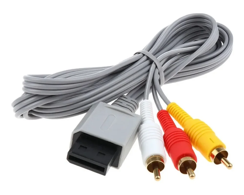 Cabo Av Áudio E Vídeo 3rca Para Nintendo Wii E Wii U Cabo Av Áudio E Vídeo 3rca Para Nintendo Wii E Wii U