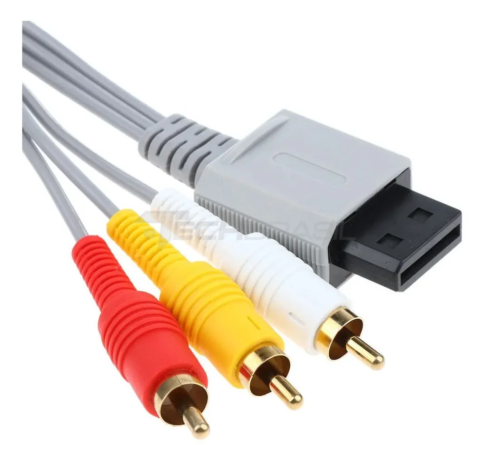 Cabo Av Áudio E Vídeo 3rca Para Nintendo Wii E Wii U Cabo Av Áudio E Vídeo 3rca Para Nintendo Wii E Wii U