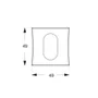 Fechadura Rolete Para Porta Pivotante 1005 Roseta Quadrada Antíque 45mm Stam