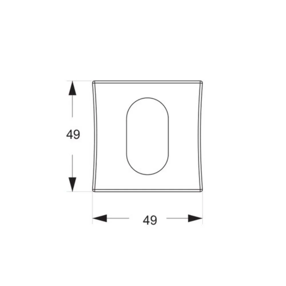 Fechadura Rolete Para Porta Pivotante 1005 Roseta Quadrada Antíque 45mm Stam