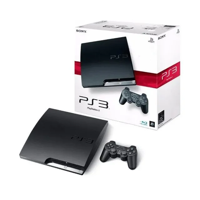Console Ps3 Slim + 50 Jogos Console Ps3 Slim + 50 Jogos