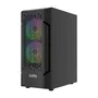 Gabinete Gamer Gamdias Aura Gc7 3 Fans ARGB S/fonte Midtower Vidro Temperado Preto - Aura Gc7