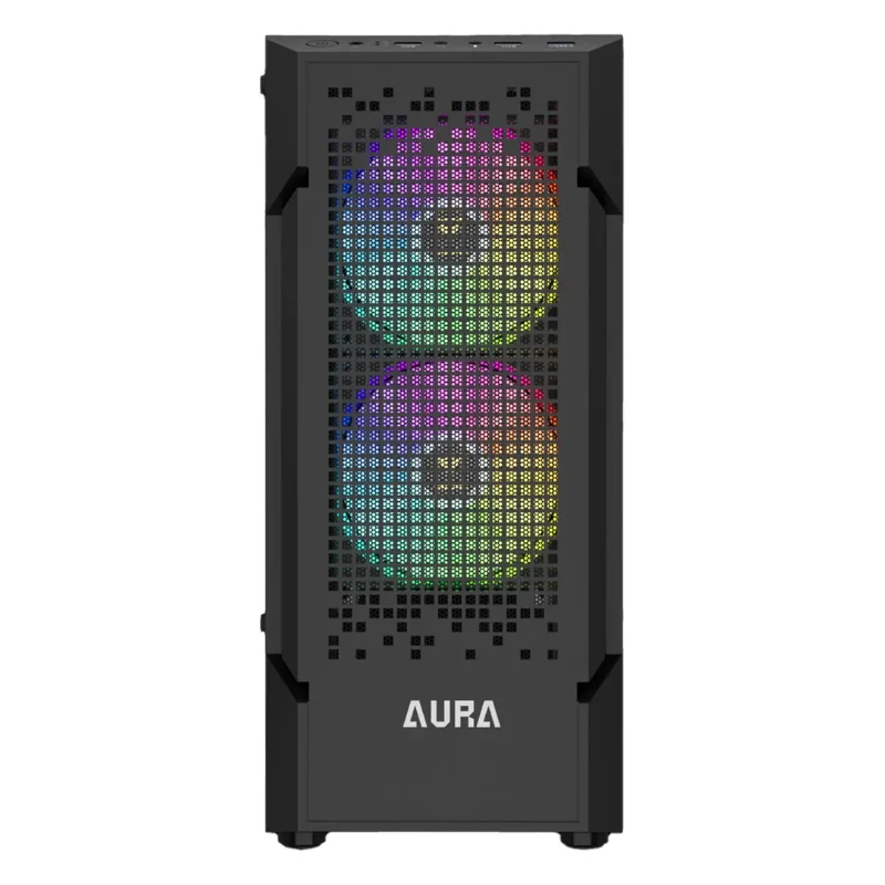 Gabinete Gamer Gamdias Aura Gc7 3 Fans ARGB S/fonte Midtower Vidro Temperado Preto - Aura Gc7 Gabinete Gamer Gamdias Aura Gc7 3 Fans ARGB S/fonte Midtower Vidro Temperado Preto - Aura Gc7