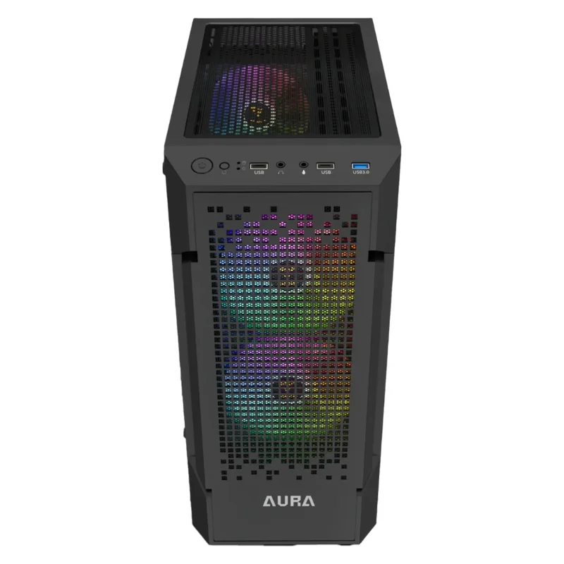 Gabinete Gamer Gamdias Aura Gc7 3 Fans ARGB S/fonte Midtower Vidro Temperado Preto - Aura Gc7 Gabinete Gamer Gamdias Aura Gc7 3 Fans ARGB S/fonte Midtower Vidro Temperado Preto - Aura Gc7