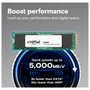SSD 1TB Crucial E100, M.2 2280 NVMe PCie Gen 4x4, Leitura 5000MB/s, Gravação 4500MB/s - Ct1000e100ssd8