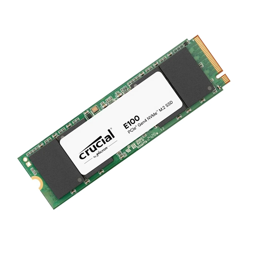SSD 1TB Crucial E100, M.2 2280 NVMe PCie Gen 4x4, Leitura 5000MB/s, Gravação 4500MB/s - Ct1000e100ssd8