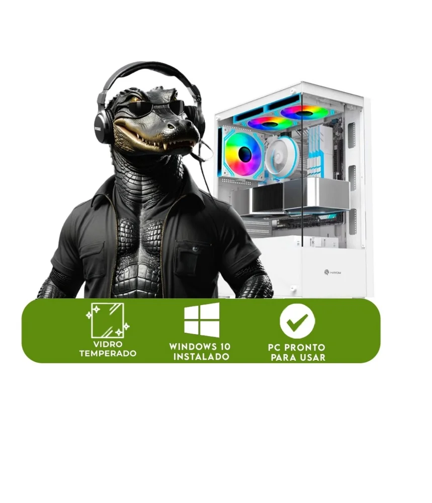 PC Gamer Branco White Balão.info Amd Ryzen 3 3200g, Memoria Ram 16gb Ddr4, SSD 480GB, Placa De Video 2gb em Campinas - foto 4