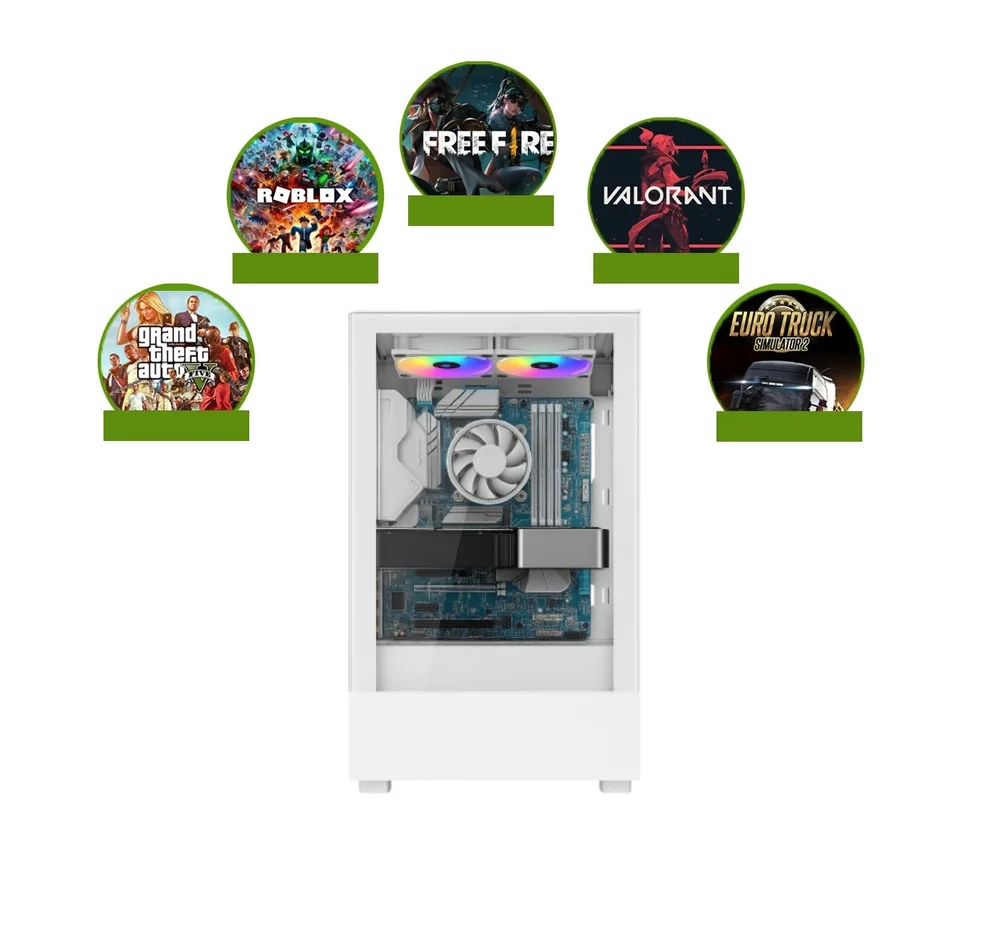 PC Gamer Branco White Balão.info Amd Ryzen 3 3200g, Memoria Ram 16gb Ddr4, SSD 480GB, Placa De Video 2gb em Campinas - foto 5