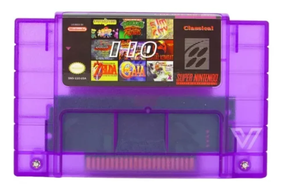 Jogo Super Nintendo Cartucho com 110 Jogos Jogo Super Nintendo Cartucho com 110 Jogos