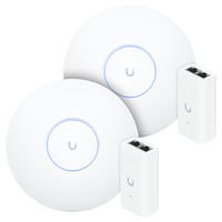 2 U6 Pro Ubiquiti Com 2 Fontes 48v 15w | 2 Roteadores Wifi 6 Access Point 5.3 Gbps + 2 Injetores Poe