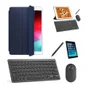 Capa Smart Azul Teclado Mouse Pel, Stylus Galaxy Tab A7 T500