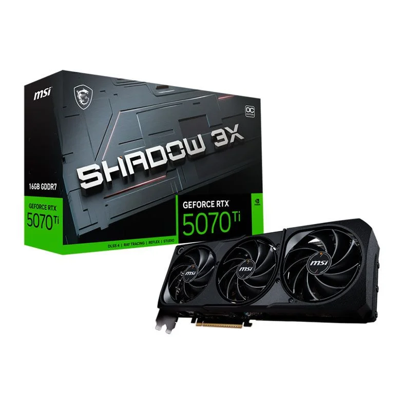 Placa De Video Msi Geforce RTX 5070 Ti Shadow 3x Oc, 16gb, Gddr7, 256-bit, G507t-16s3c