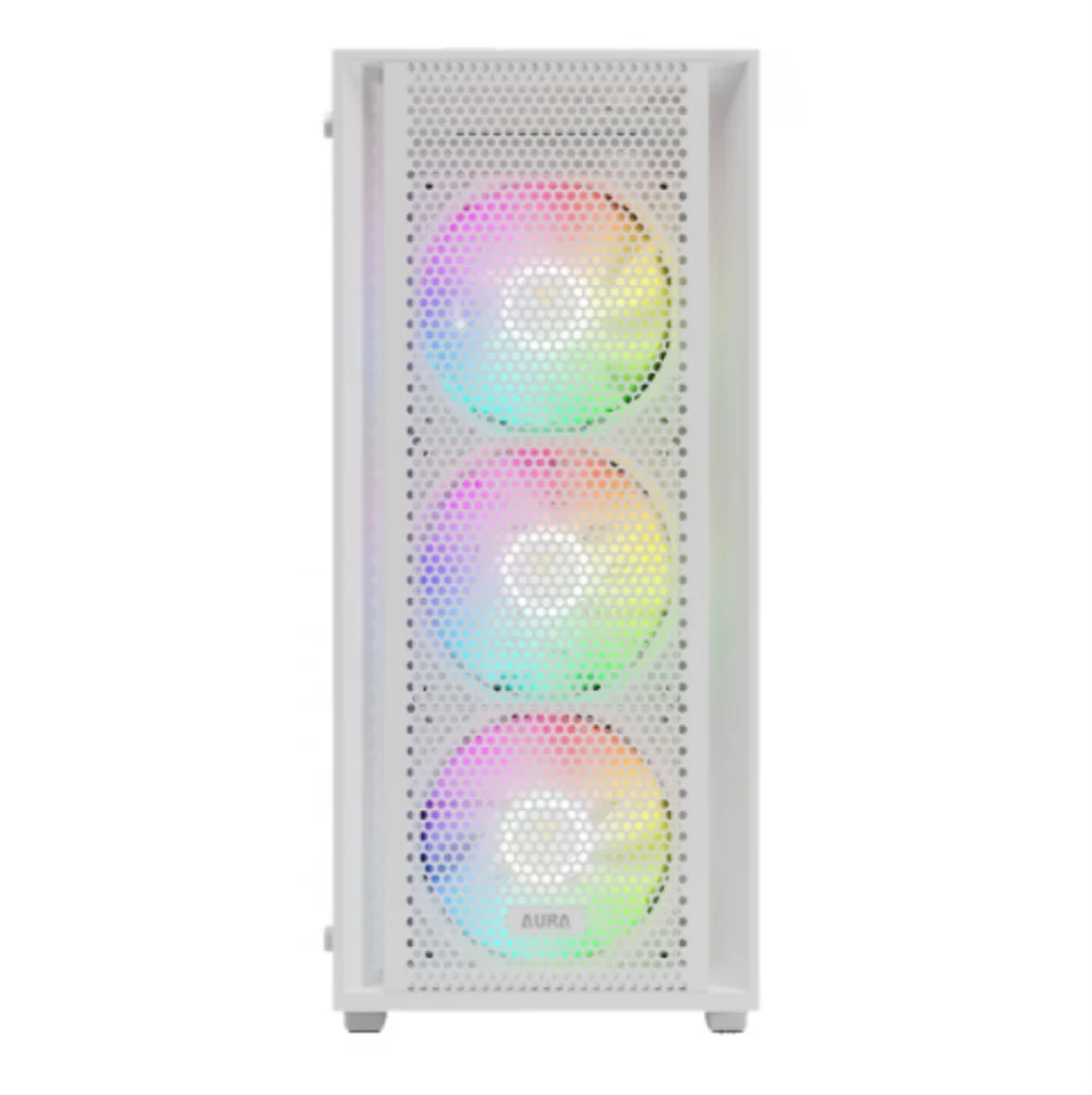 Gabinete Gamer Gamdias Aura Gc2 Elite Wh ARGB, Mid-tower, Vidro Temp, 4 Fans, White - Aura Gc2 Elite Wh ARGB