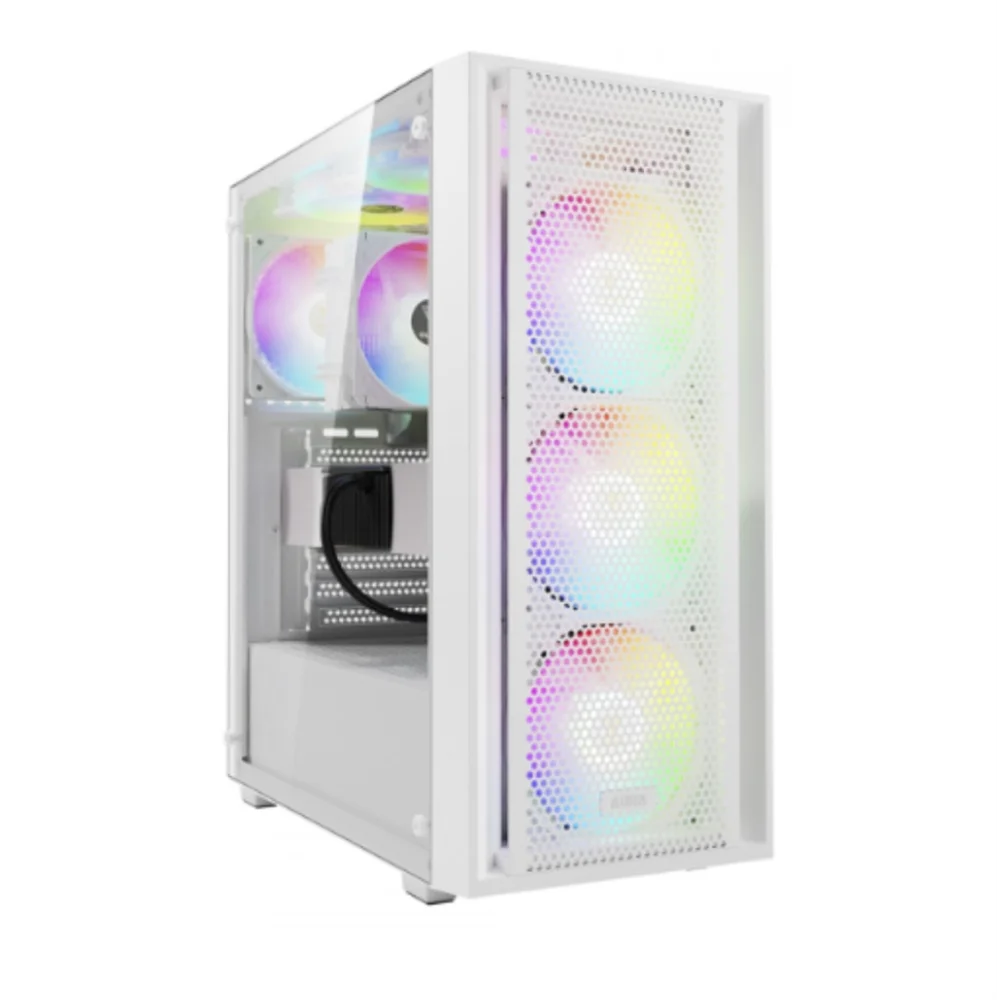 Gabinete Gamer Gamdias Aura Gc2 Elite Wh ARGB, Mid-tower, Vidro Temp, 4 Fans, White - Aura Gc2 Elite Wh ARGB