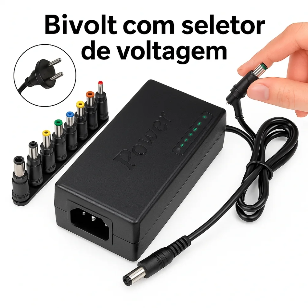 Carregador Notebook Energia Manual Ajustável Bivolt Seguro - view 5