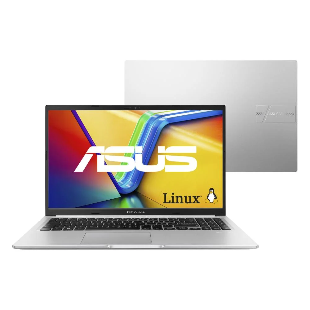 Notebook Asus Vivobook 15 M1502ya Amd Ryzen 7 5825u 16gb Ram 1TB SSD Linux Keepos 15,6" Fhd Cool Silver - Nj613