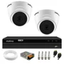 Kit 2 Câmeras Dome Vhl 1220 D G2 Hdcvi 2mp Full Hd 1080p + Dvr  Intelbras Mhdx 1204 4 Canais H.265+